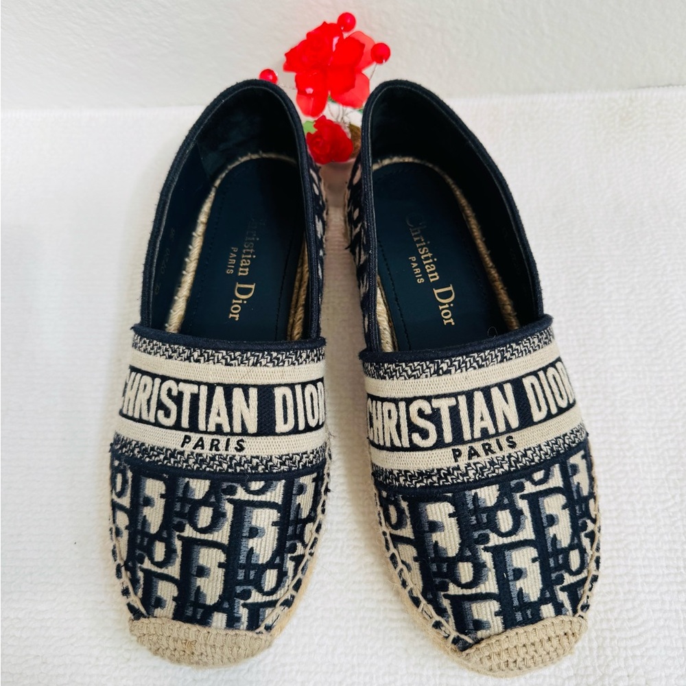 Authentic Christian Dior Espadrilles Flats Size 36